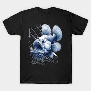 19th-Century Natural History-Inspired Angler Fish Design" T-Shirt